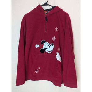Vintage Mickey Unlimited Women's Mickey Mouse Christmas Fleece Hoodie Size Large